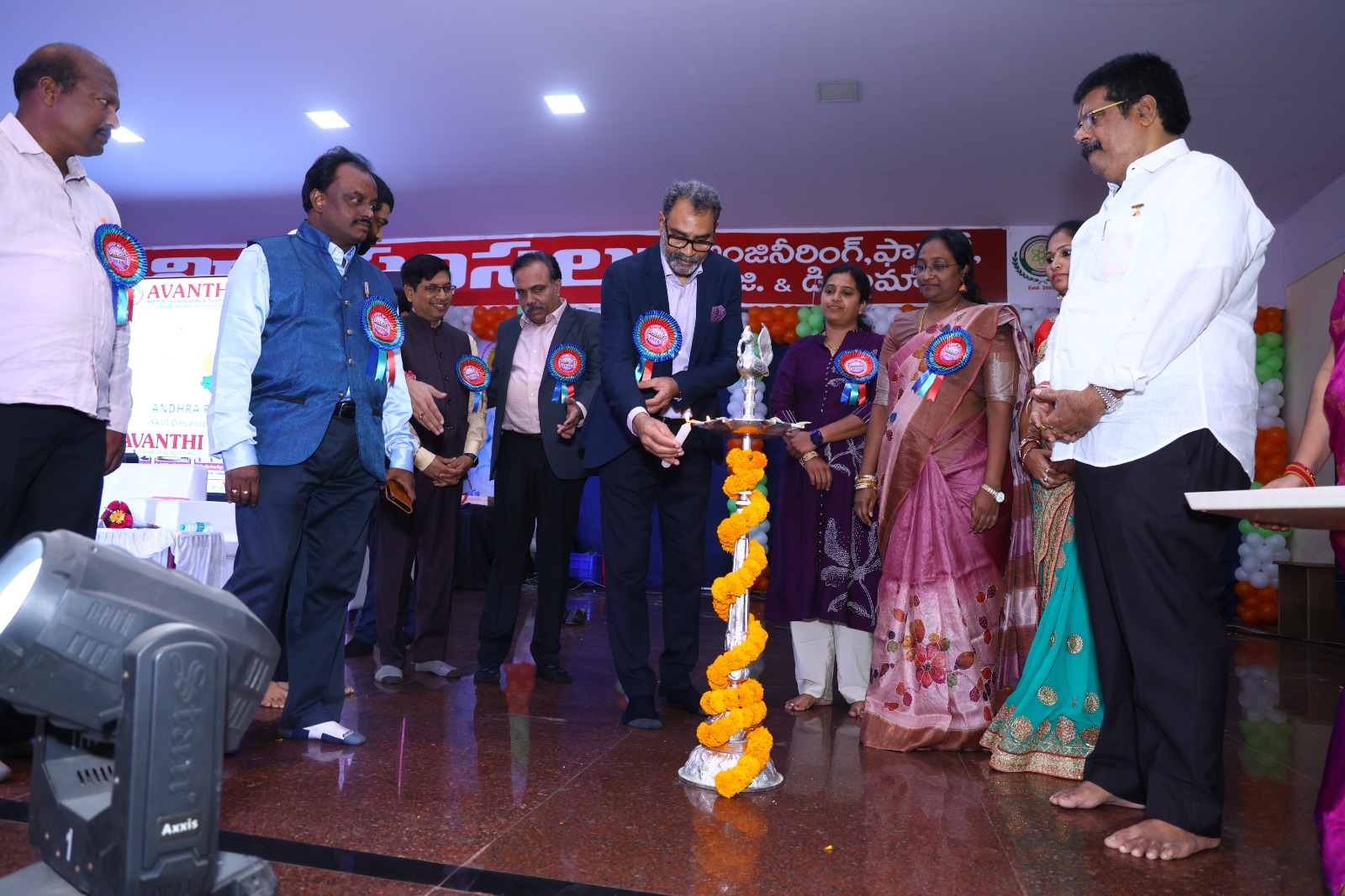 Avanthi Institute students collaborating on campus