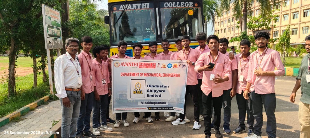 Avanthi Mechanical Engineering HSL Visit Group Banner